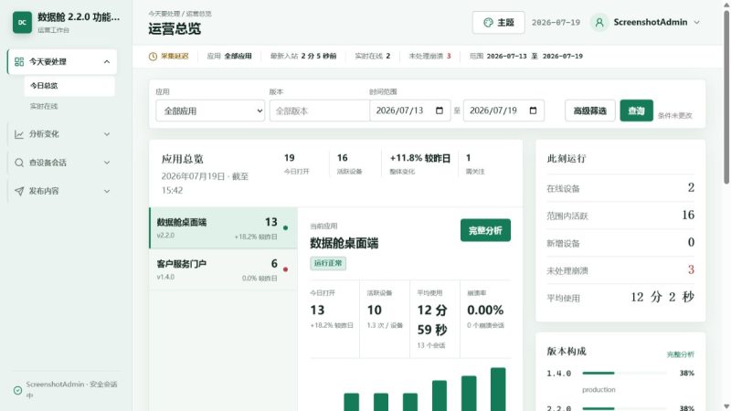 DataCabin PHP网站/python程序远程数据舱系统 支持程序应用远程统计公告和更新推送-资源社
