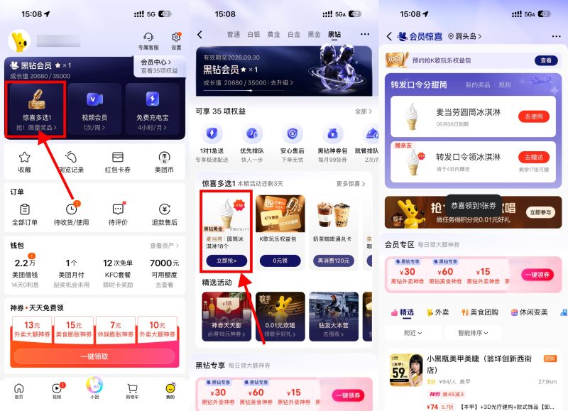 美团黑金领18个麦当劳冰淇淋-资源社